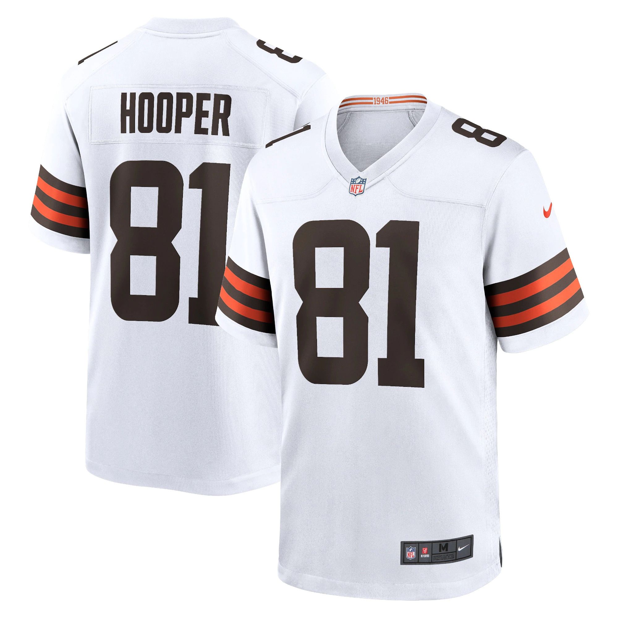 Men Cleveland Browns #81 Austin Hooper Nike White Game NFL Jersey->->NFL Jersey